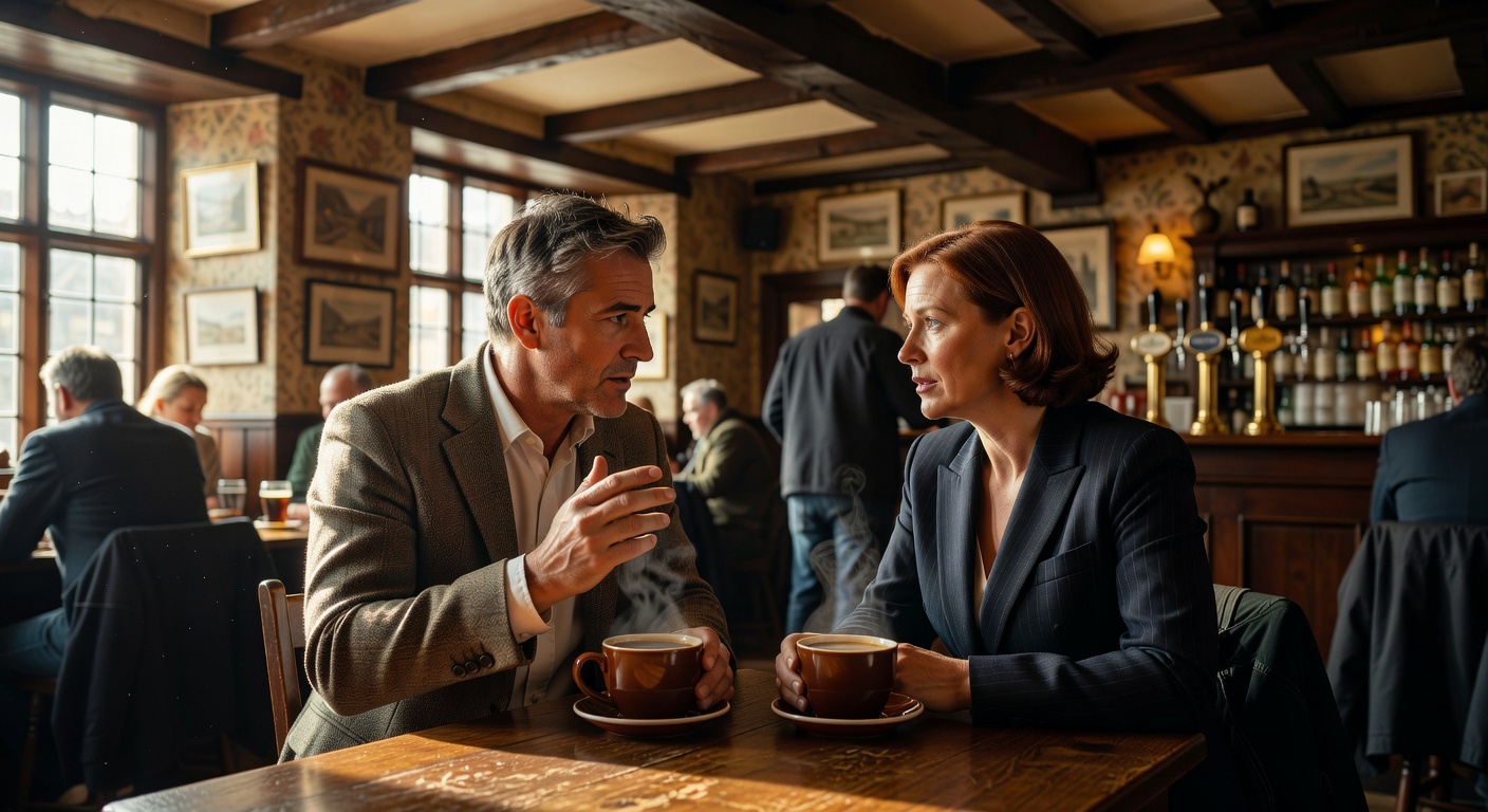Informal leadership conversation in a relaxed British setting